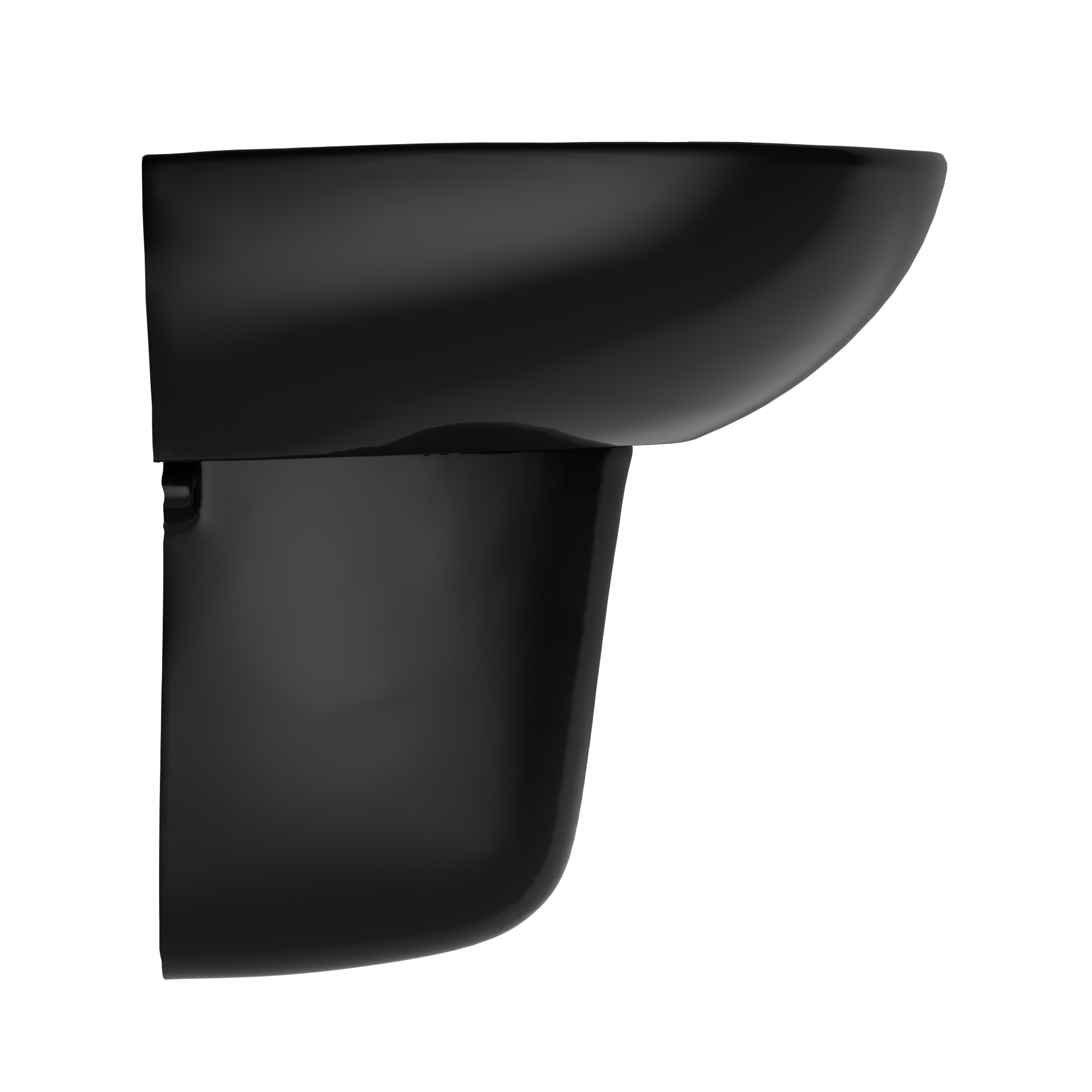 TOTO Supreme Oval Wall-Mount Bathroom Sink and Shroud for 8 Inch Center Faucets, Ebony, Vitreous China, LHT241.8#51