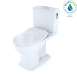 TOTO Connelly Two-Piece Elongated Dual Flush 1.28 and 0.9 GPF with CEFIONTECT and Right Lever, WASHLET+ Ready, Cotton White, Vitreous China, MS494234CEMFRG#01