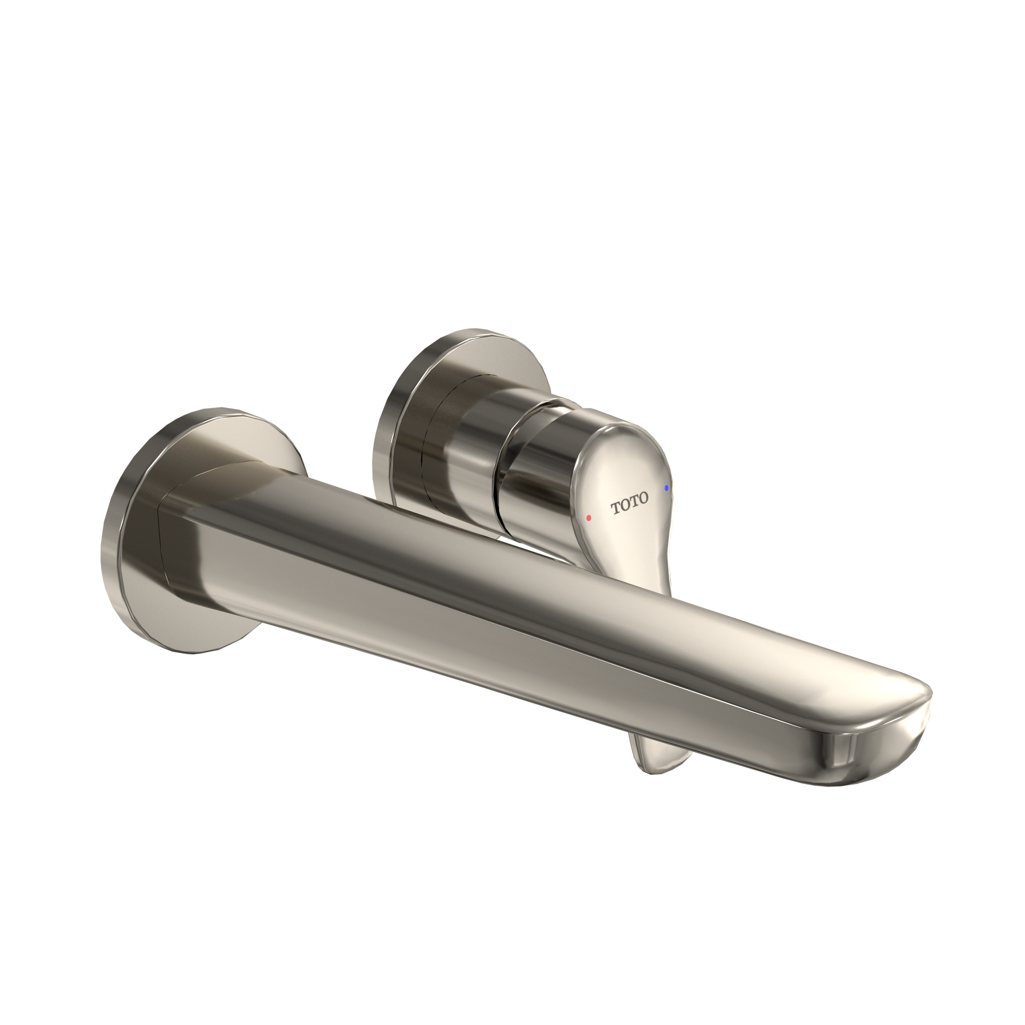 TOTO GS 1.2 GPM Wall-Mount Single-Handle Bathroom Faucet with COMFORT GLIDE Technology, Polished Nickel, Brass, TLG03308U#PN