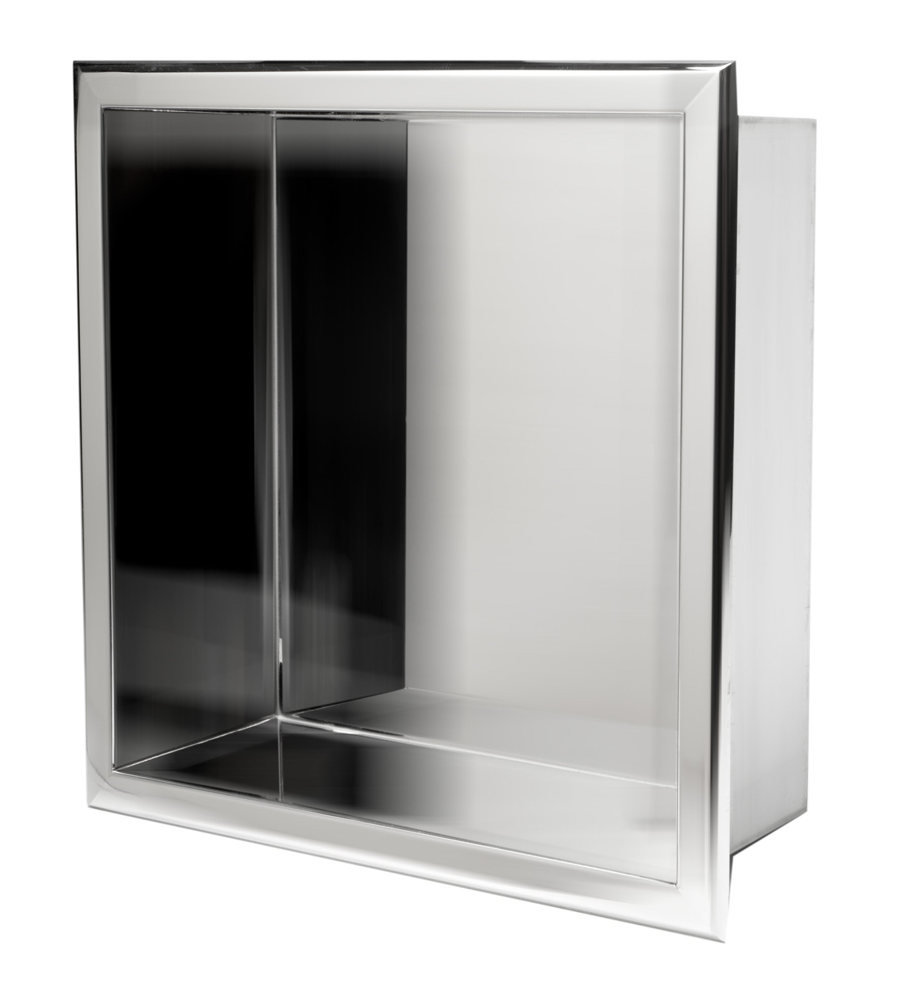 ALFI brand ABN1212-PSS 12 x 12 Polished Stainless Steel Square Single Shelf Bath Shower Niche, 20 Gauge