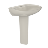 TOTO Prominence Oval Basin Pedestal Bathroom Sink with CeFiONtect for 8 inch Center Faucets, Sedona Beige, Vitreous China, LPT242.8G#12