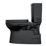 TOTO Vespin II 1G Two-Piece Elongated 1.0 GPF Universal Height Toilet with SS124 SoftClose Seat, WASHLET+ Ready, Ebony, Vitreous China|Plastic, MS474124CUF#51