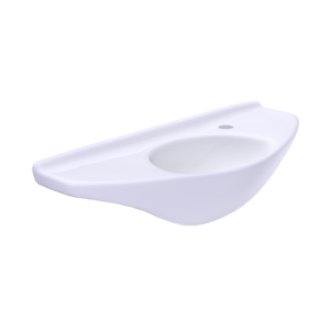 Alternate Image for TOTO Oval Wall-Mount Bathroom Sink with CEFIONTECT, Cotton White, Vitreous China, LT650G#01