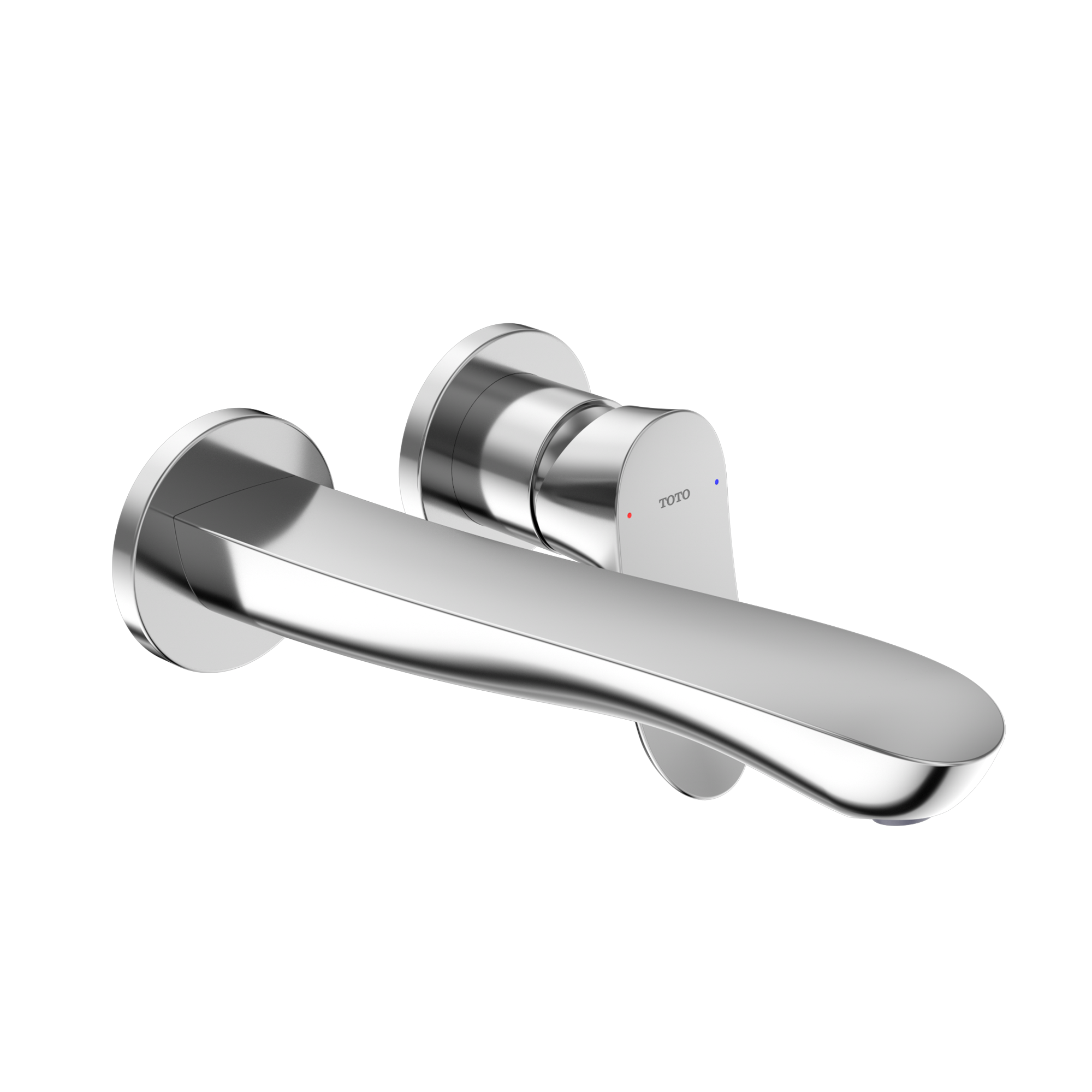 TOTO GO 1.2 GPM Wall-Mount Single-Handle L Bathroom Faucet with COMFORT GLIDE Technology, Polished Chrome, Brass, TLG01311UA#CP