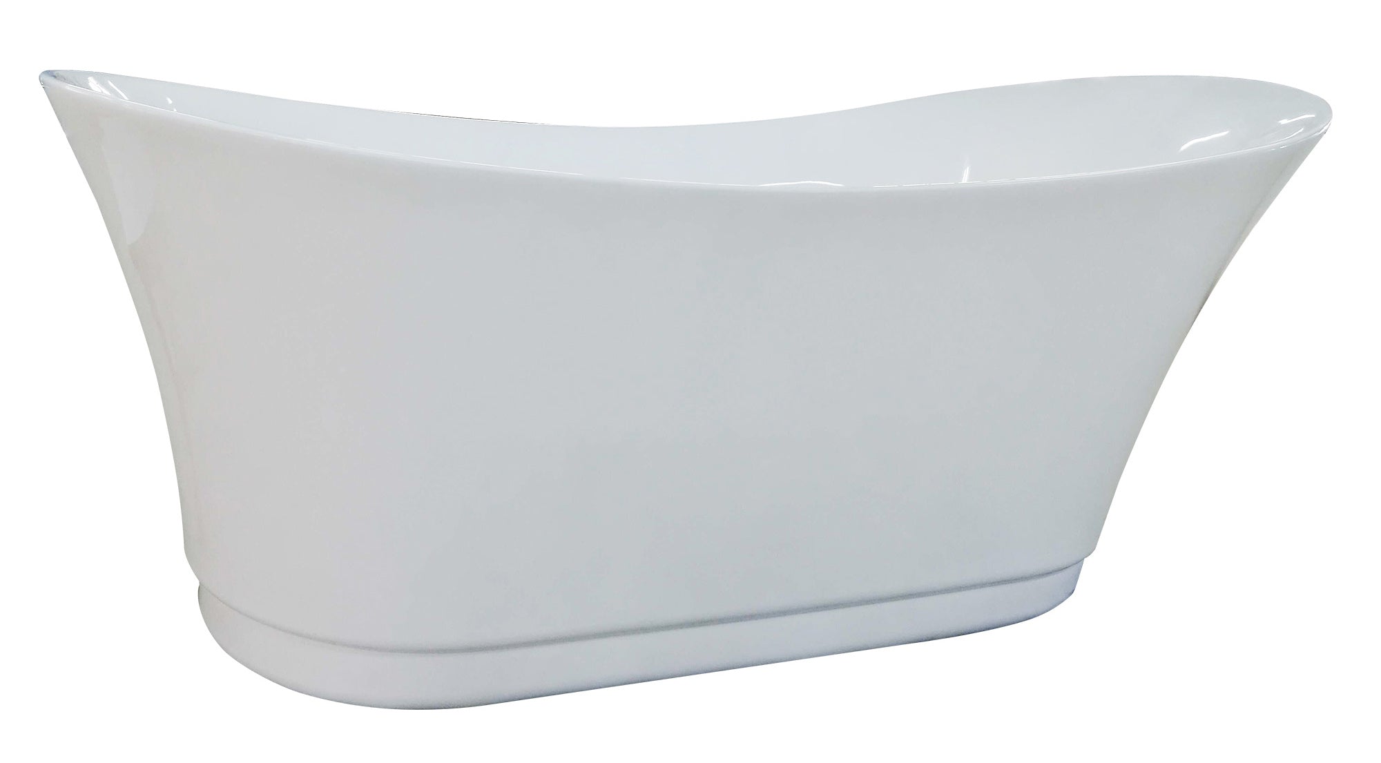 Eago 69" Acrylic Free Standing Oval Air Bubble Bathtub, White, AM2140