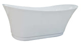 Eago 69" Acrylic Free Standing Oval Air Bubble Bathtub, White, AM2140