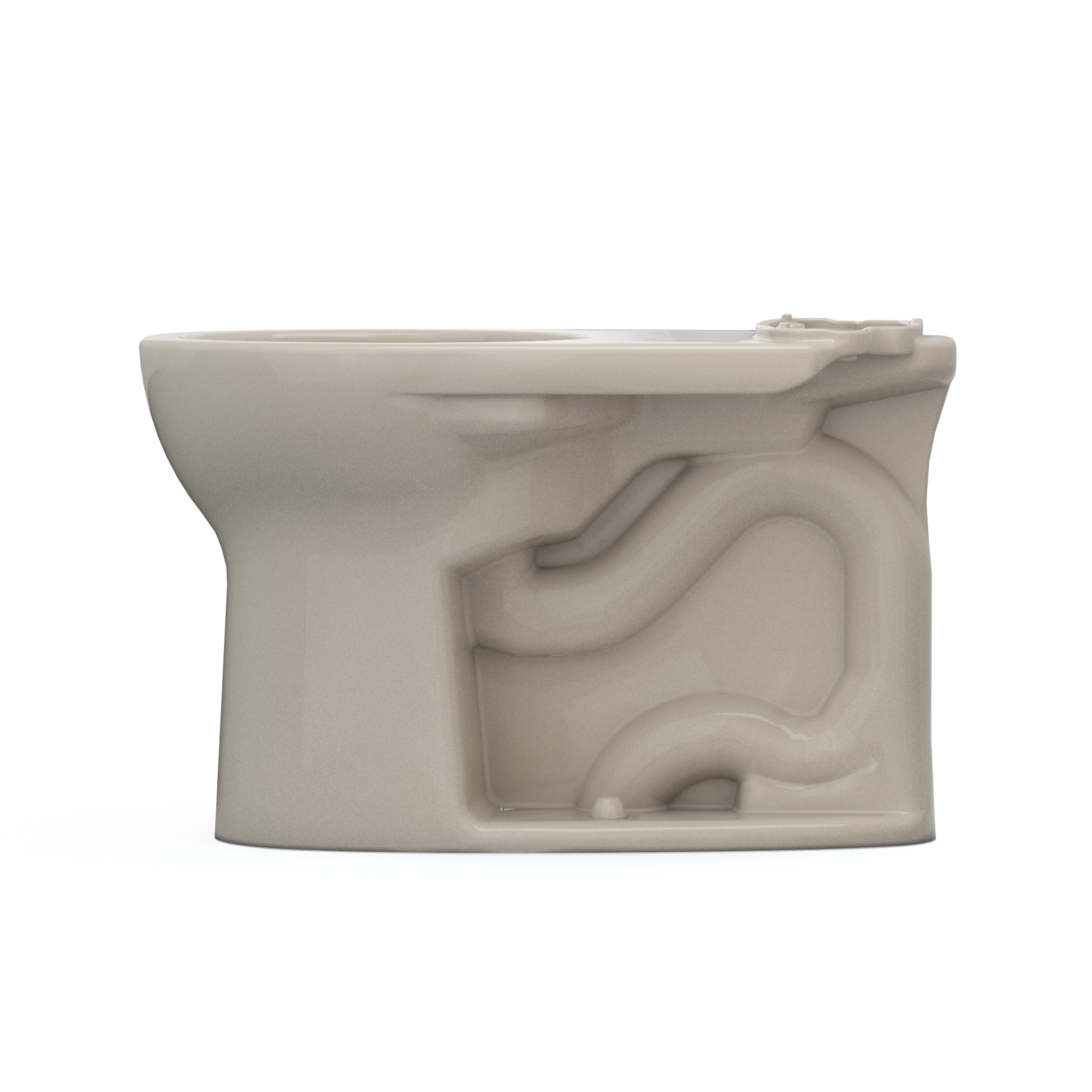 TOTO Drake Round TORNADO FLUSH Toilet Bowl with CEFIONTECT, Bone, Vitreous China, C775CEFG#03