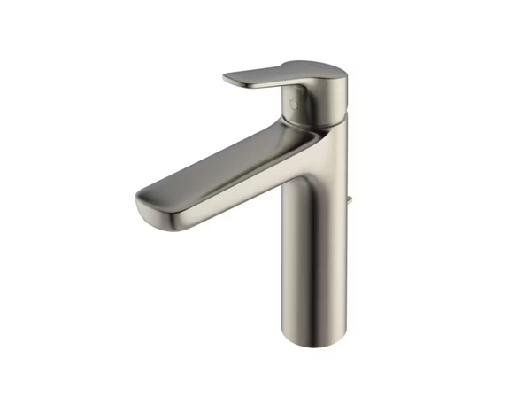 TOTO GS Series 1.2 GPM Single Handle Bathroom Faucet for Semi-Vessel Sink with COMFORT GLIDE Technology and Drain Assembly, Brushed Nickel, Brass, TLG03303U#BN