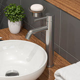 ALFI brand 15.13" x 15.13" Round Above Mount Porcelain Bathroom Sink, White, No Faucet Hole, ABC905