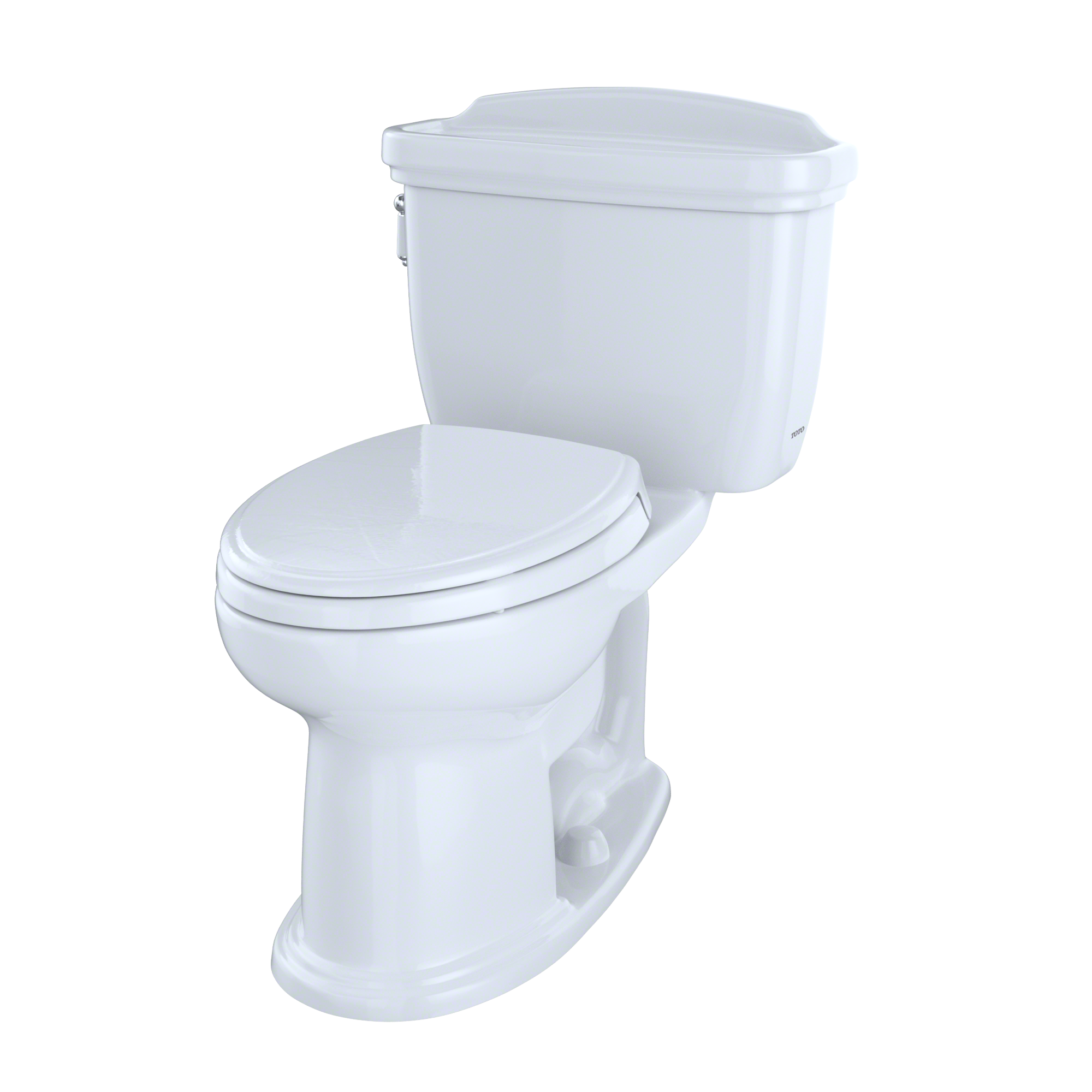 TOTO Eco Dartmouth Two-Piece Elongated 1.28 GPF Universal Height Toilet, Cotton White, Vitreous China, CST754EF#01