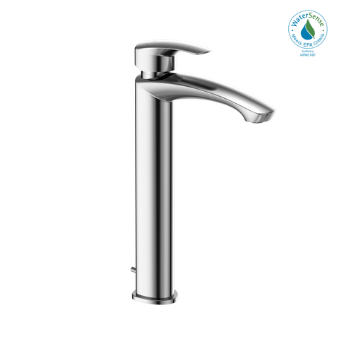 TOTO GM 1.2 GPM Single Handle Vessel Bathroom Sink Faucet with COMFORT GLIDE Technology, Polished Chrome, Brass, TLG09305U#CP