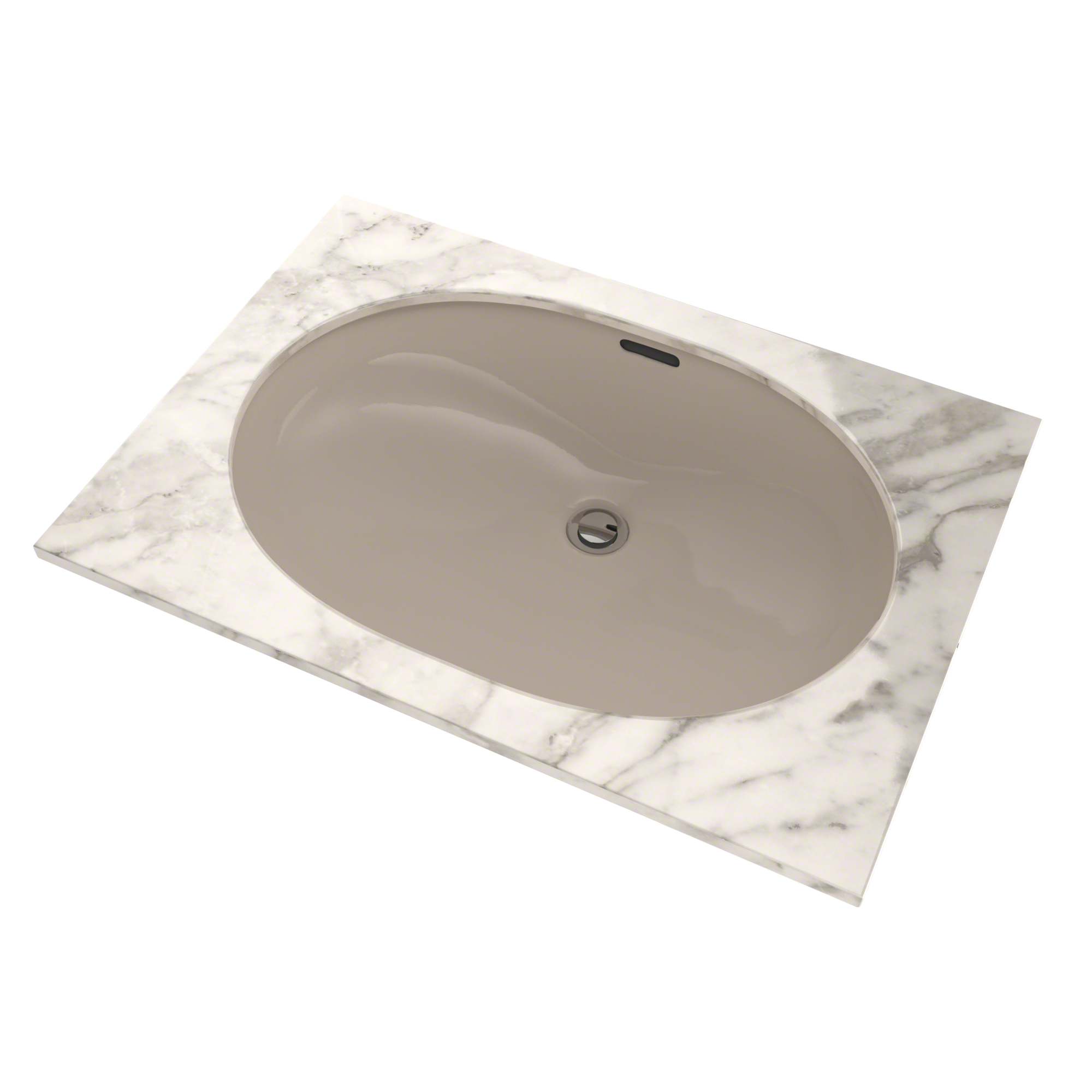 TOTO Oval 19-11/16" x 13-3/4" Undermount Bathroom Sink with CEFIONTECT, Bone, Vitreous China, LT546G#03