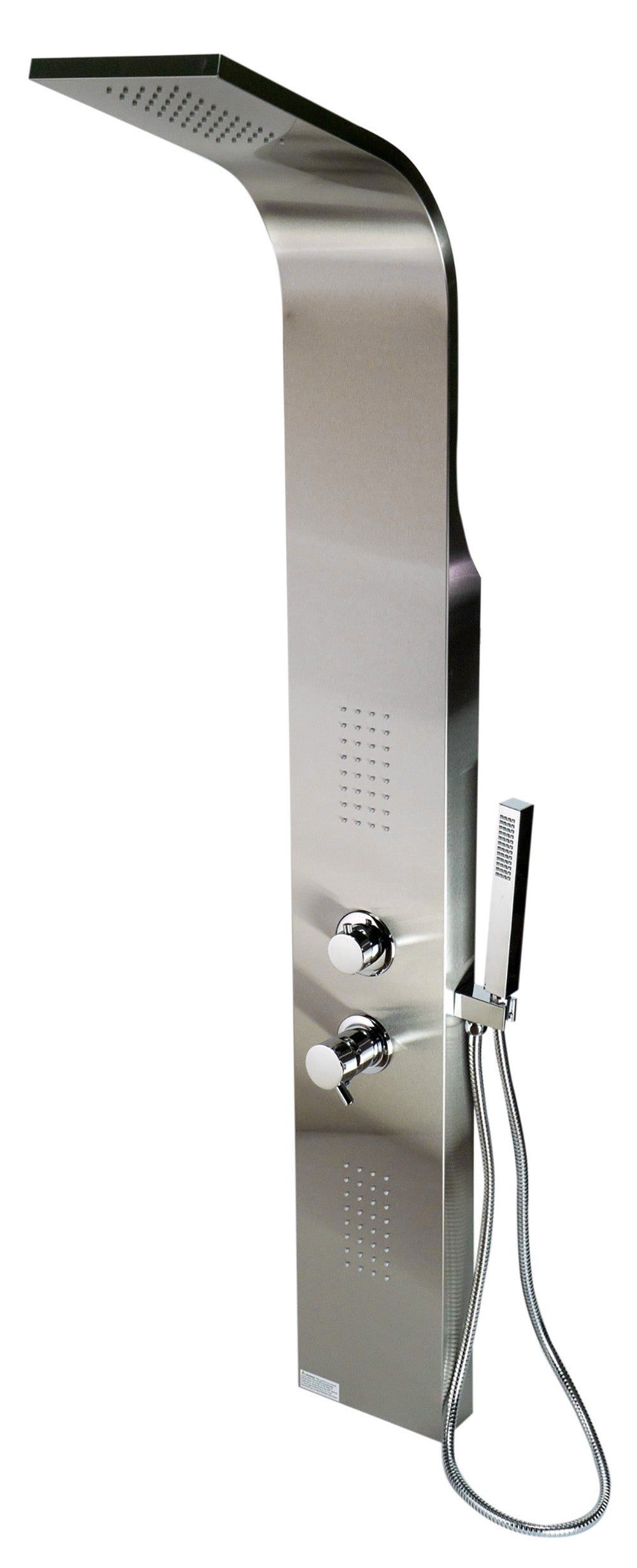 ALFI brand ABSP20 Modern Stainless Steel Shower Panel with 2 Body Sprays, Grey