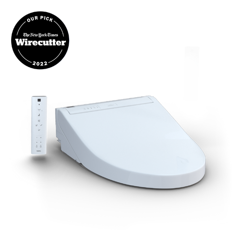 TOTO WASHLET C5 Electronic Bidet Toilet Seat with PREMIST and EWATER+ Wand Cleaning, Elongated, Cotton White, Plastic, SW3084#01