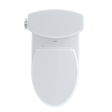 TOTO Drake II Two-Piece Elongated 1.28 GPF Universal Height Toilet with CEFIONTECT, Cotton White, Vitreous China, CST454CEFG#01