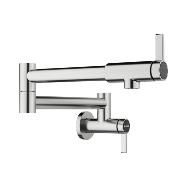 Blanco Culina II Wall-Mounted Pot Filler, PVD Steel, 1.5 GPM, Brass, 527484