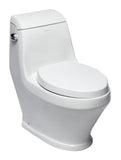 EAGO Porcelain, White, TB133 Single Flush One Piece Ceramic Toilet