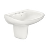 TOTO Prominence Oval Wall-Mount Bathroom Sink with CEFIONTECT and Shroud for 8 Inch Center Faucets, Colonial White, Vitreous China, LHT242.8G#11