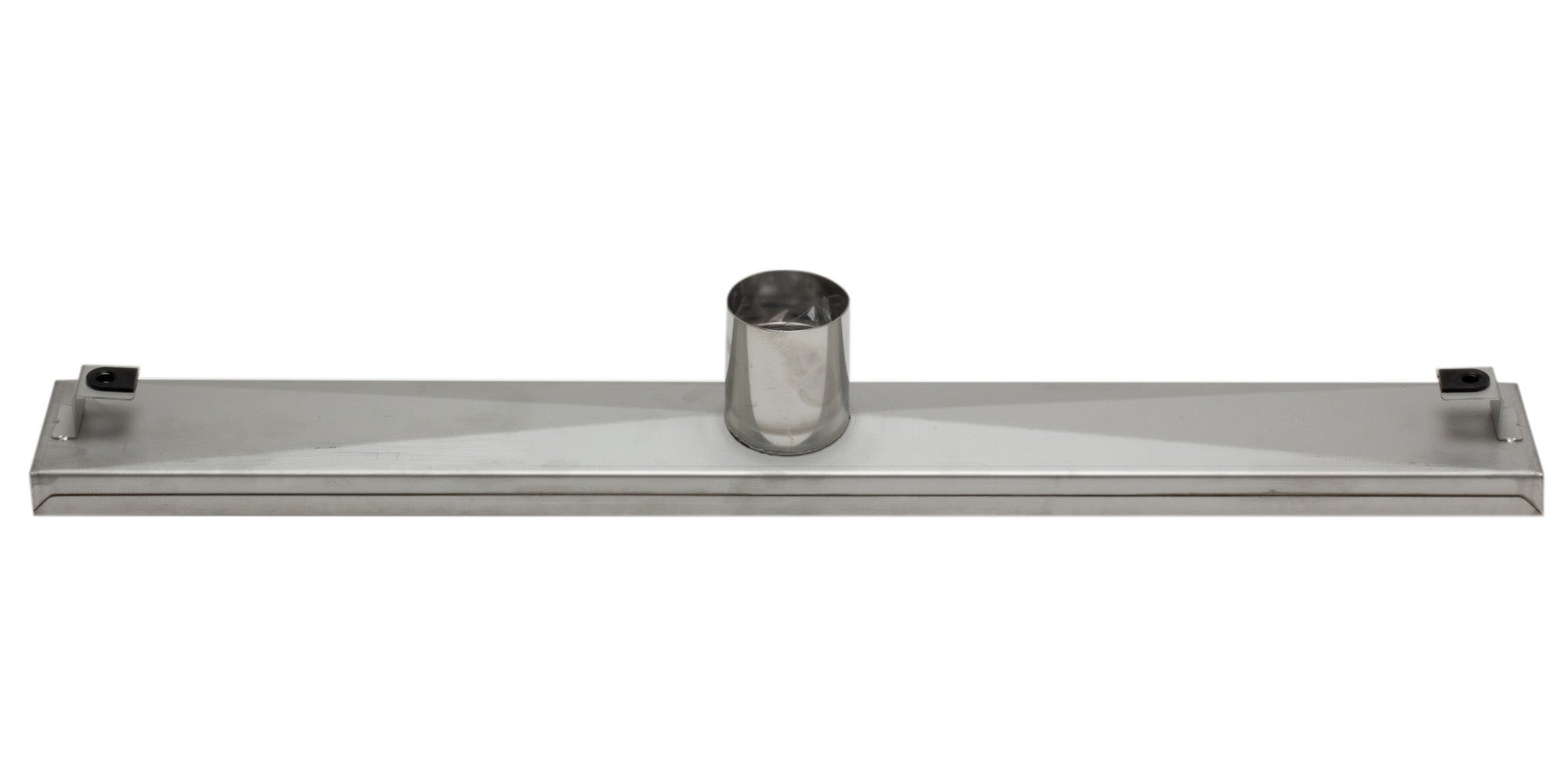 ALFI brand ABLD24D 24" Modern Stainless Steel Linear Shower Drain with Groove Lines, Grey