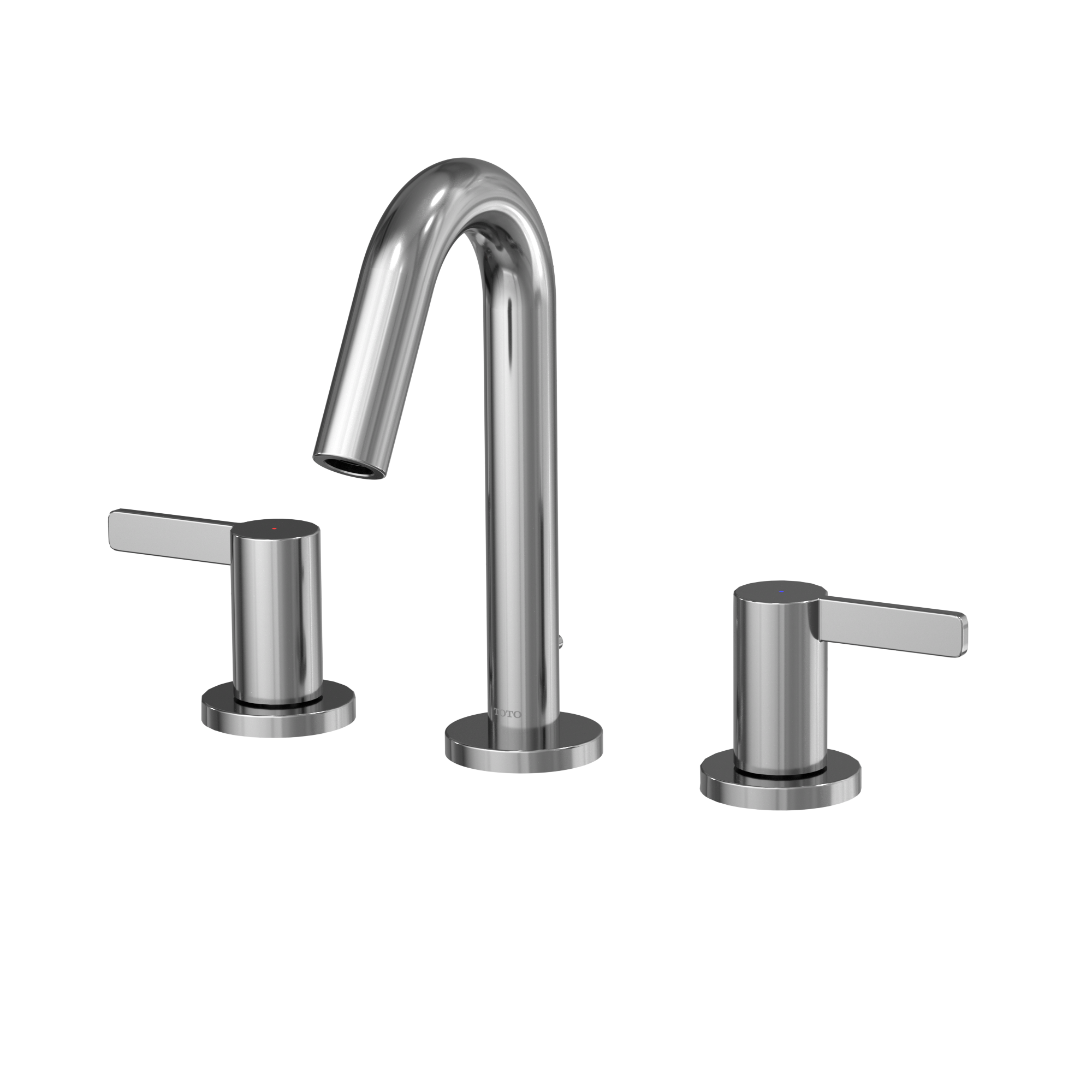 TOTO GF Series 1.2 GPM Two Lever Handle Widespread Bathroom Sink Faucet, Brushed Nickel, Brass, TLG11201UA#BN