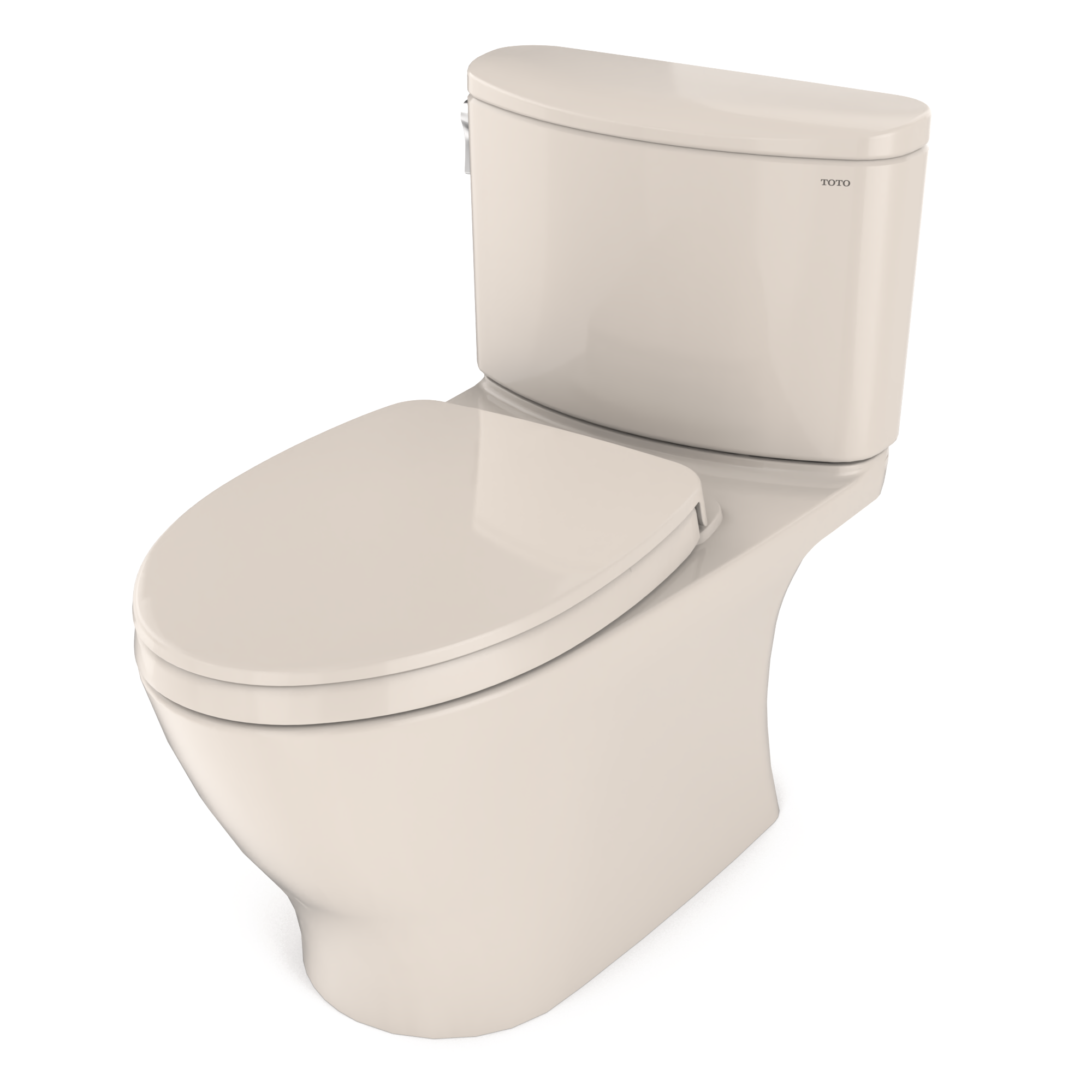 TOTO Nexus Two-Piece Elongated 1.28 GPF Universal Height Toilet with CEFIONTECT and SS124 SoftClose Seat, WASHLET+ Ready, Sedona Beige, Vitreous China, MS442124CEFG#12