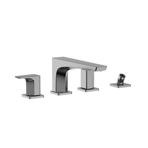 Alternate Image for TOTO GE Two-Handle Deck-Mount Roman Tub Filler Trim with Handshower, Polished Chrome, Brass, TBG07202U#CP