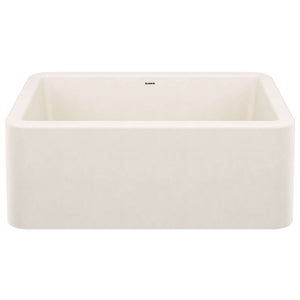 Alternate Image for Blanco Ikon 27" Silgranit Farmhouse Sink, Soft White, No Faucet Hole, 443075