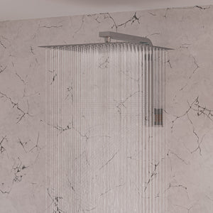 Main Image of ALFI brand RAIN12S-BSS Solid Brushed Stainless Steel 12" Square Ultra Thin Rain Shower Head