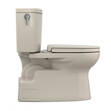 TOTO Vespin II 1G Two-Piece Elongated 1.0 GPF Universal Height Toilet with CEFIONTECT and SS124 SoftClose Seat, WASHLET+ Ready, Bone, Vitreous China|Plastic, MS474124CUFG#03