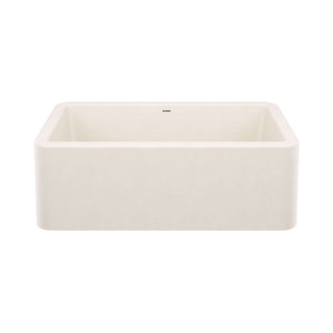 Alternate Image for Blanco Ikon 30" Silgranit Farmhouse Sink, Soft White, No Faucet Hole, 443076