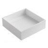 ALFI brand 15.13" x 15.13" Square Above Mount Resin Bathroom Sink, White Matte, No Faucet Hole, ABRS14S