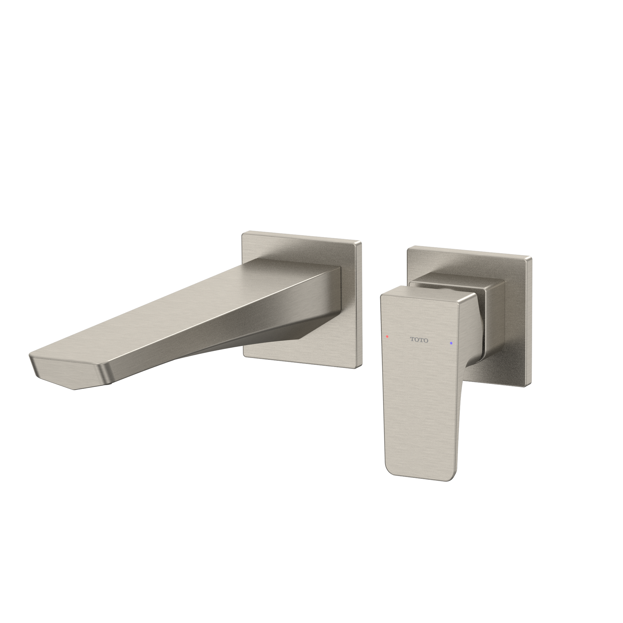 TOTO GE 1.2 GPM Wall-Mount Single-Handle Long Bathroom Faucet with COMFORT GLIDE Technology, Brushed Nickel, Brass, TLG07308U#BN