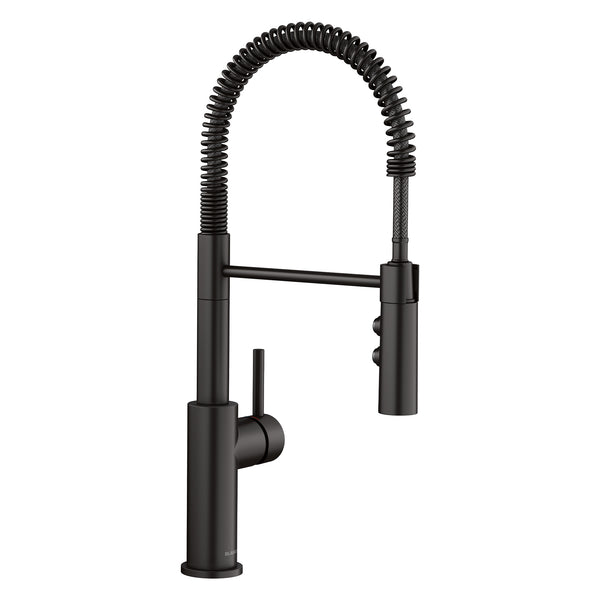 Blanco Catris Semi-Pro Pull-Down Dual-Spray Kitchen Faucet, Matte Black, 1.5 GPM, Brass, 443032