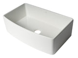 ALFI brand 33" Fireclay Farmhouse Sink with Accessories, White, ABFC3320S-W