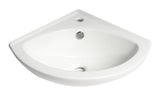 ALFI brand 22" x 18.63" Oval Wall Mount Porcelain Bathroom Sink, White, 1 Faucet Hole, ABC120