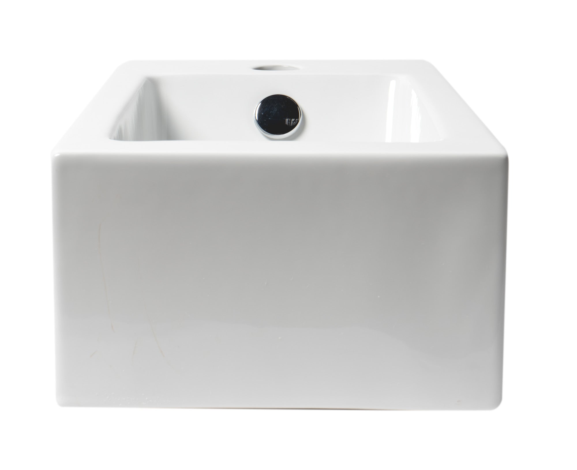 ALFI brand 19.75" x 10" Rectangle Wall Mount Porcelain Bathroom Sink, White, 1 Faucet Hole, ABC116