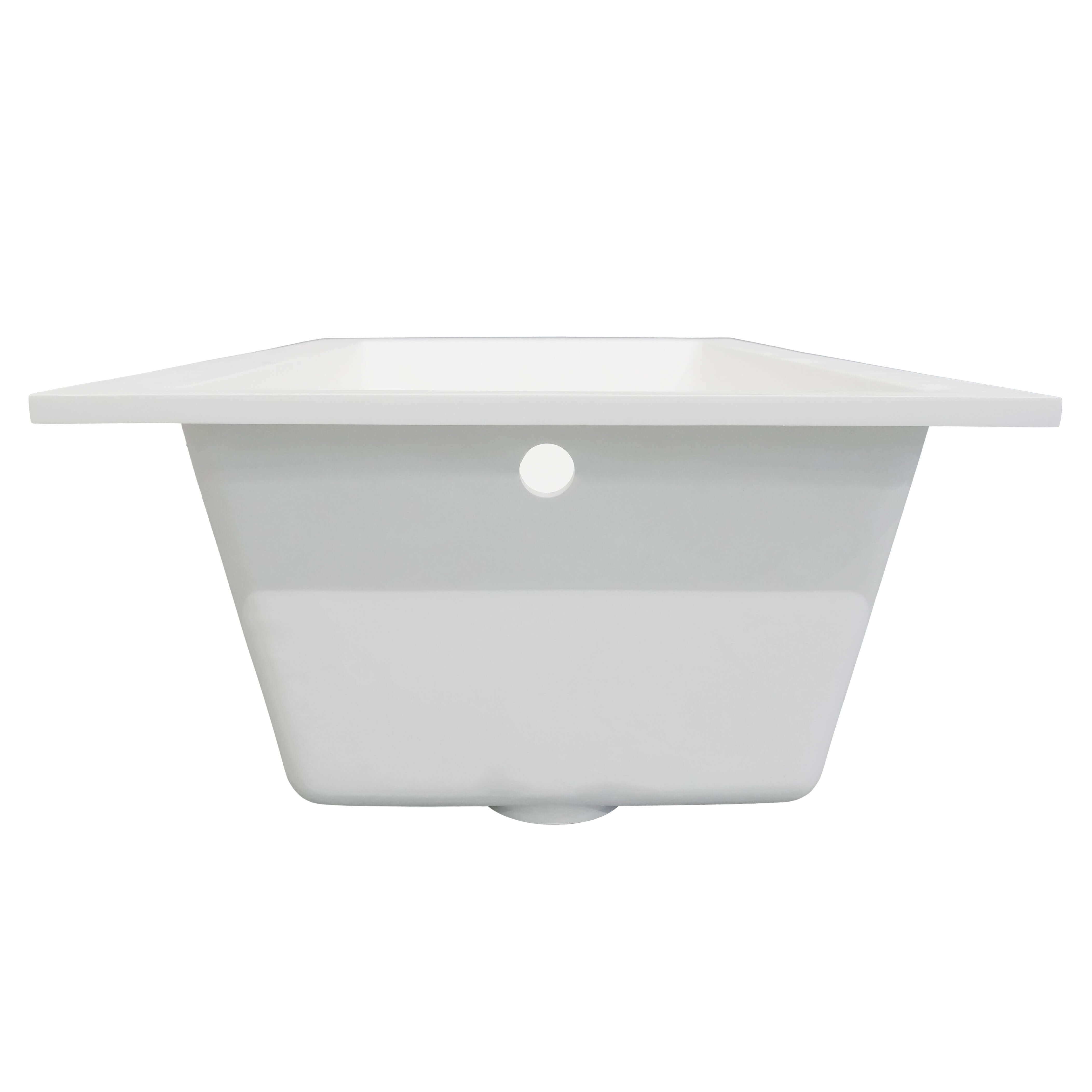 ALFI brand 60 resin square bathtub white matte product image