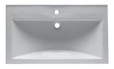 Eago 31.5" x 19.13" Rectangle Drop In Porcelain Bathroom Sink, White, 1 Faucet Hole, BH001