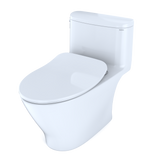 TOTO Nexus 1G One-Piece Elongated 1.0 GPF Universal Height Toilet with CEFIONTECT and SS234 SoftClose Seat, WASHLET+ Ready, Cotton White, Vitreous China, MS642234CUFG#01