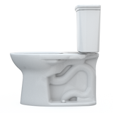 TOTO Drake Transitional Two-Piece Elongated 1.28 GPF TORNADO FLUSH Toilet with CEFIONTECT, Cotton White, Vitreous China, CST786CEG#01