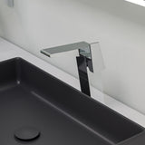 ALFI brand 24" x 13.63" Rectangle Above Mount Porcelain Bathroom Sink, Black Matte, No Faucet Hole, ABC902-BM