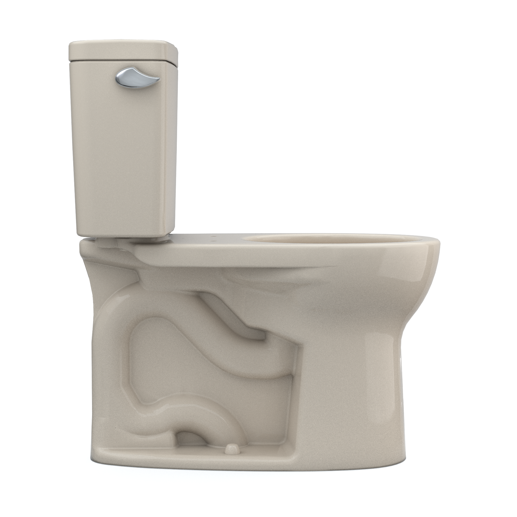 TOTO Drake Two-Piece Round 1.6 GPF Universal Height TORNADO FLUSH Toilet with CEFIONTECT, Bone, Vitreous China, CST775CSFG#03