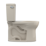 TOTO Drake Two-Piece Round 1.6 GPF Universal Height TORNADO FLUSH Toilet with CEFIONTECT, Bone, Vitreous China, CST775CSFG#03