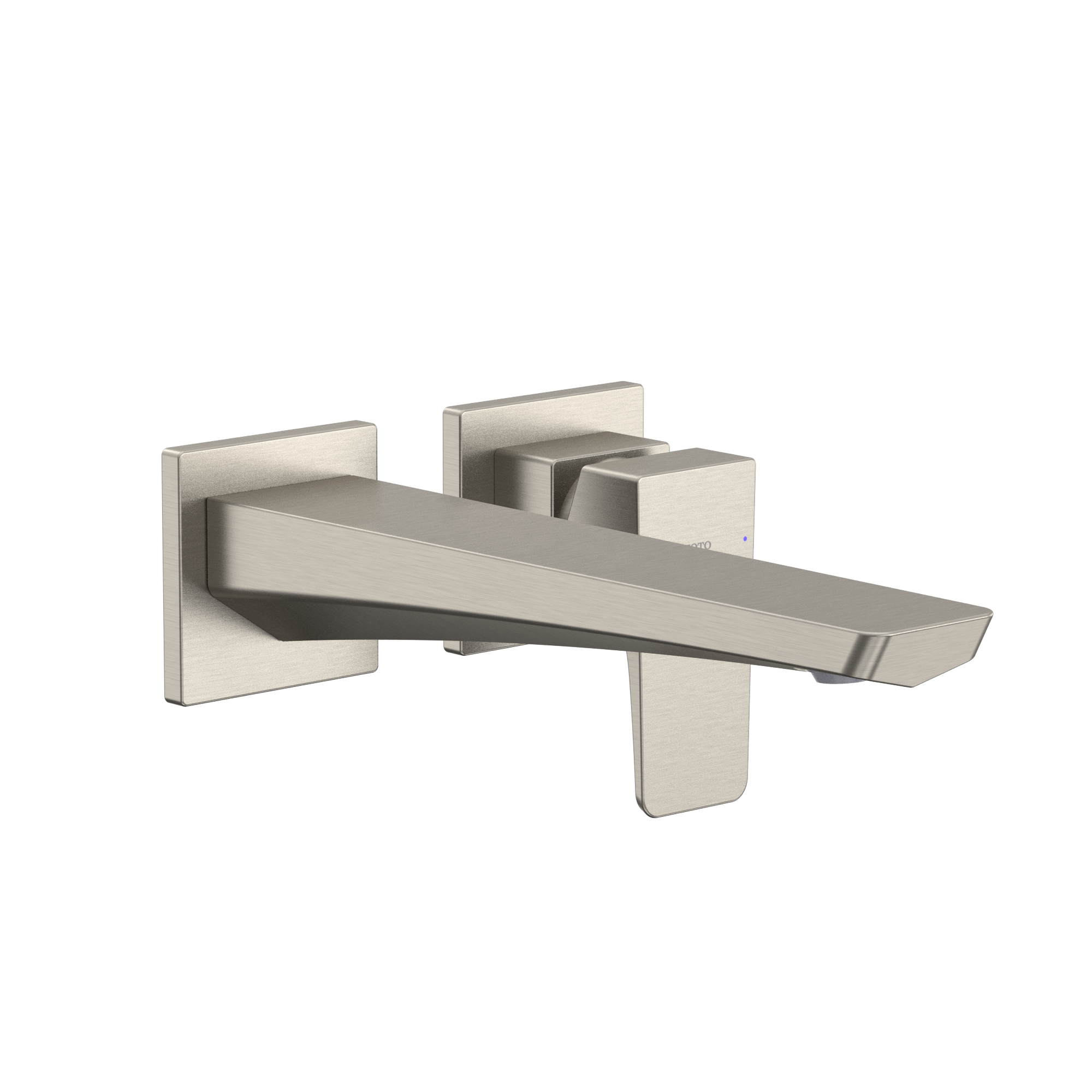 TOTO GE 1.2 GPM Wall-Mount Single-Handle Long Bathroom Faucet with COMFORT GLIDE Technology, Brushed Nickel, Brass, TLG07308U#BN