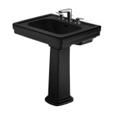 TOTO Promenade 27-1/2" x 22-1/4" Rectangular Pedestal Bathroom Sink for 8 inch Center Faucets, Ebony, Vitreous China, LPT530.8N#51