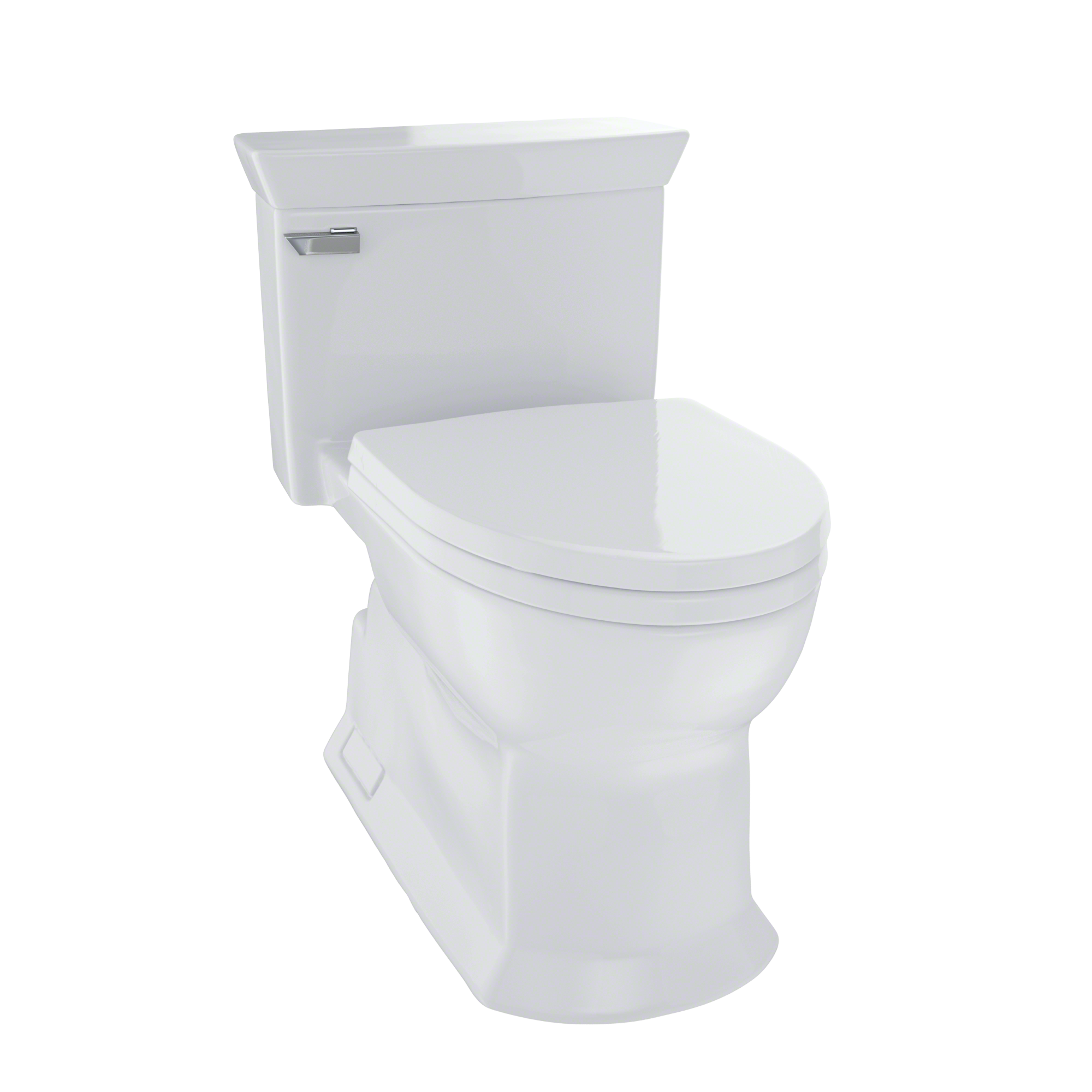 TOTO Eco Soire One Piece Elongated 1.28 GPF Universal Height Skirted Toilet with CEFIONTECT, Colonial White, Vitreous China, MS964214CEFG#11