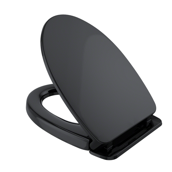 TOTO SoftClose Non Slamming, Slow Close Elongated Toilet Seat and Lid, Ebony, Plastic, SS124#51