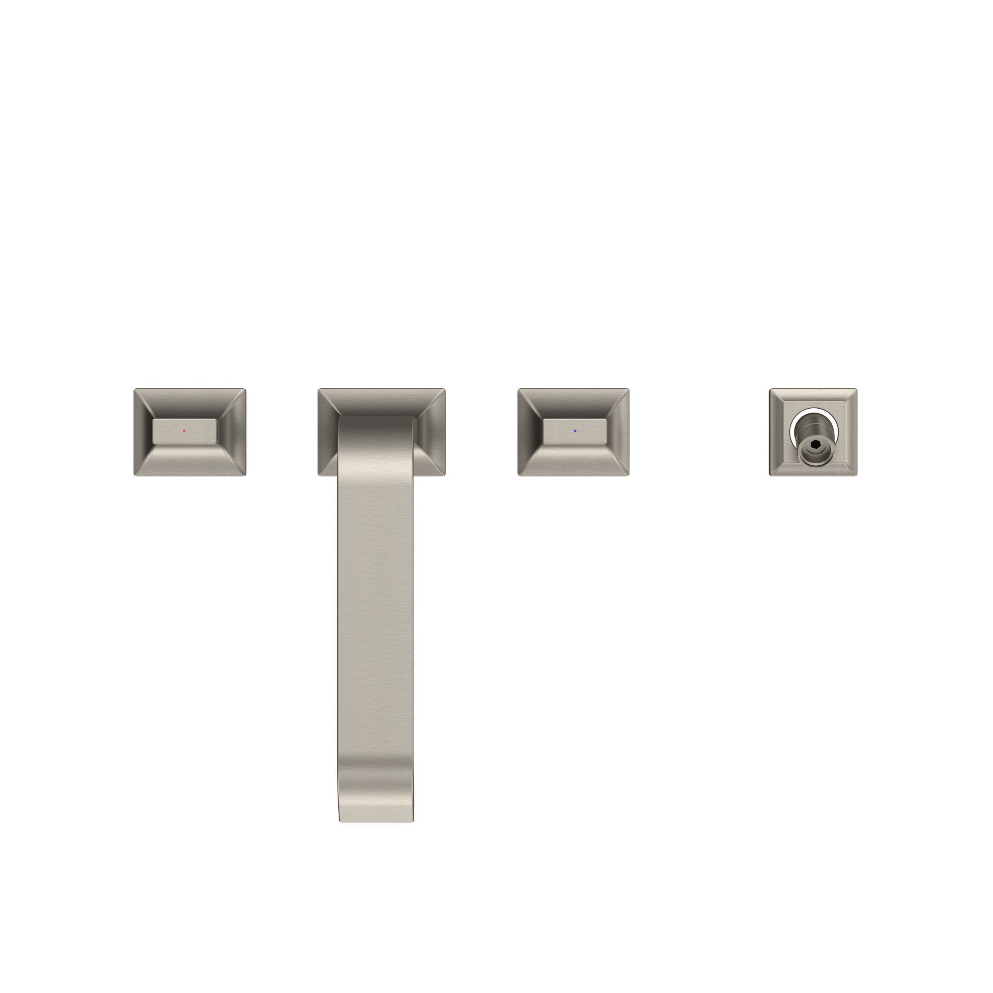 TOTO GC Two-Handle Deck-Mount Roman Tub Filler Trim with Handshower, Brushed Nickel, Brass, TBG08202U#BN