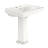 TOTO Promenade 27-1/2" x 22-1/4" Rectangular Pedestal Bathroom Sink for 4 inch Center Faucets, Colonial White, Vitreous China, LPT530.4N#11