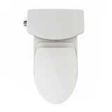 TOTO Drake II 1G Two-Piece Elongated 1.0 GPF Universal Height Toilet with CEFIONTECT and SS124 SoftClose Seat, WASHLET+ Ready, Colonia White, Vitreous China|Plastic, Colonial White, MS454124CUFG#11